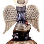 Grand Brass Garuda Black Gold 28x19x15 Monumental Art | Jaipurio